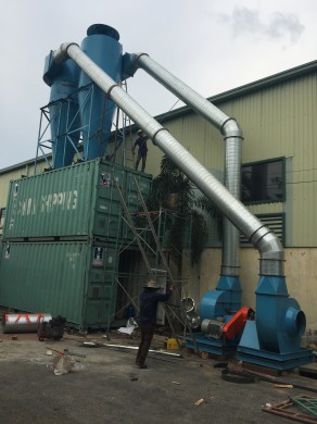 Hệ thống hút bụi xử lý bụi gỗ (Công ty SKS ở Tân Uyên Bình Dương)